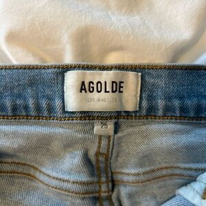 Agolde Sky Blue Denim Jeans AGOLDE high waisted button up jeans, size 25